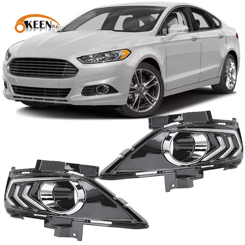 2 шт. автомобильные ДХО лампы для Ford Mondeo Fusion 2013 2014 2015 2016 светодиодный светильник