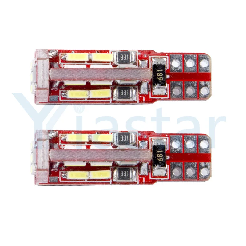 

50pcs T10 led canbus W5W 19led Auto Bulb Light PartAccessory Load Resistor Bulb Light 4014 SMD t10 19SMD Lamp Canbus Error Free