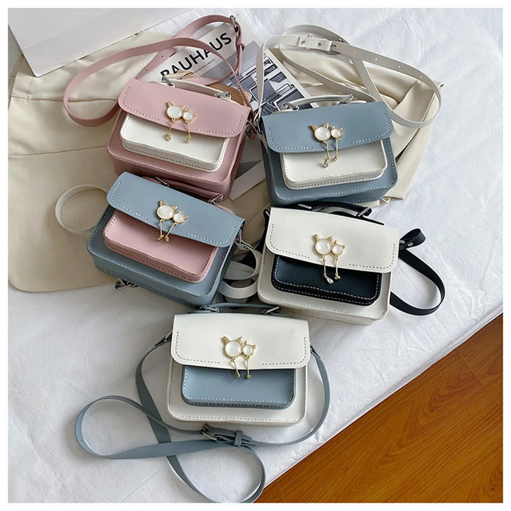 

Набор сумок из искусственной кожи с жемчугом и кошкой для шитья сумок