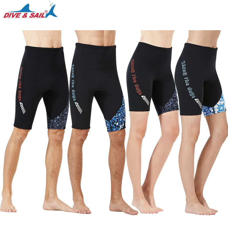 Гидрокостюмы шорты 1 5 мм неопреновые для плавания с принтом мужчин и