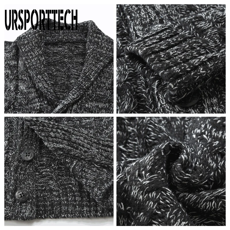 

2020 New Cardigan Sweater Men Thick Slim Fit Sweater Coat Jumpers Knitwear High Quality Autumn Korean Style Casual Mens Sweaters