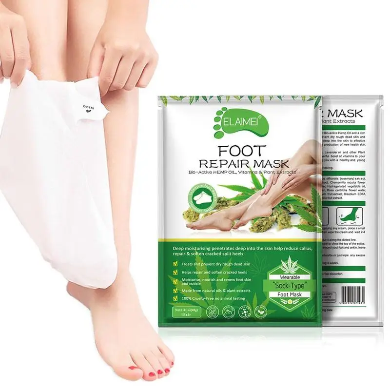 1 пара увлажняющий отшелушивающий маску для ног из конопляного масла маска