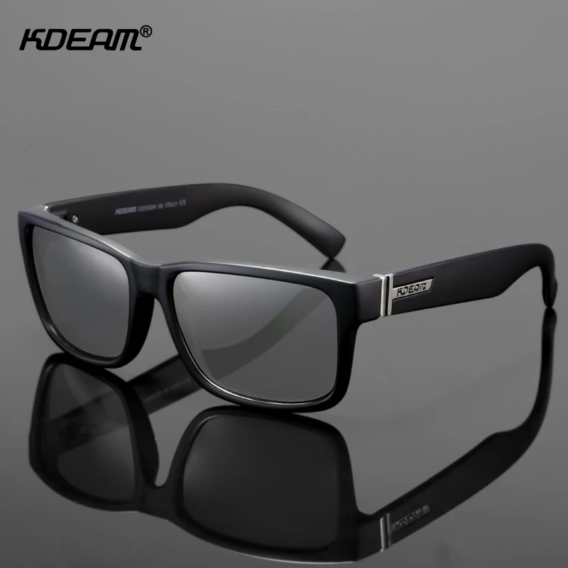 

KDEAM Special Promotion Square Men Sunglasses Polarized Outdoor Driving Photochromic Sun Glasses With Box Limited Offer