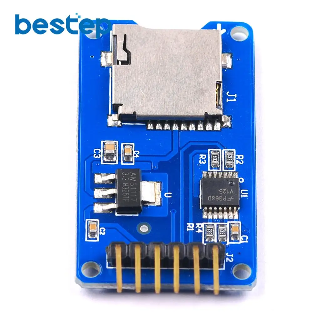 Модуль считывания карт Micro SD с интерфейсом SPI и чипом преобразователя уровня для