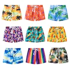Шорты для мальчиков и девочек 2-10 лет, летние пляжные, с принтом, для подростков, шорты для плавания, детские штаны, праздничные