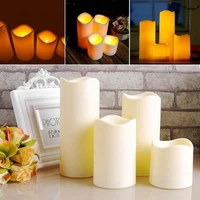 hot sale cylindrical flickering led candle light flameless for garden yard christmas lamp decoration