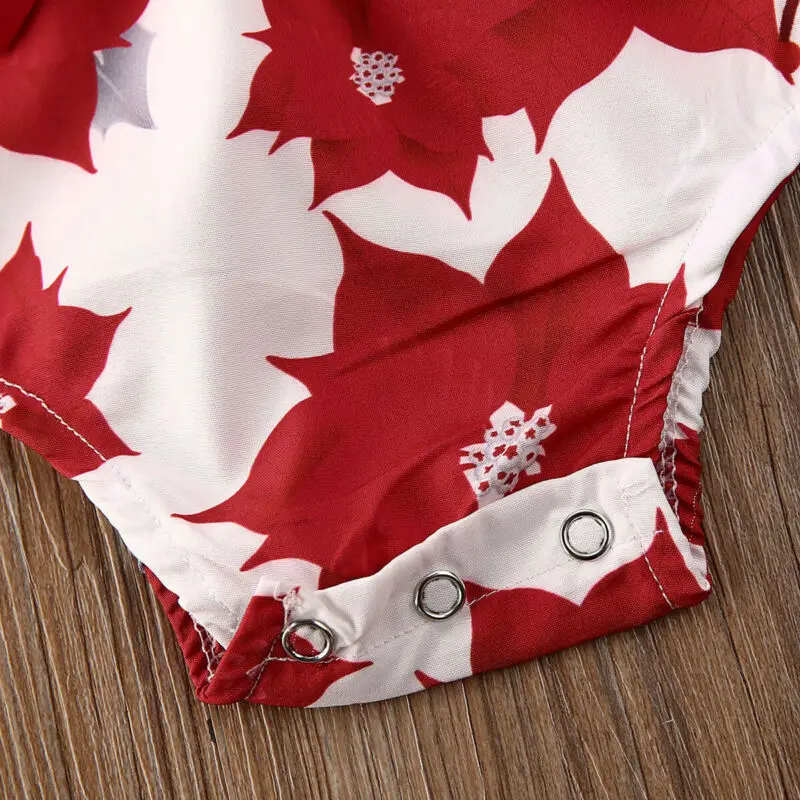 Красный комбинезон для новорожденных девочек 0 24 мес. костюмы на День святого