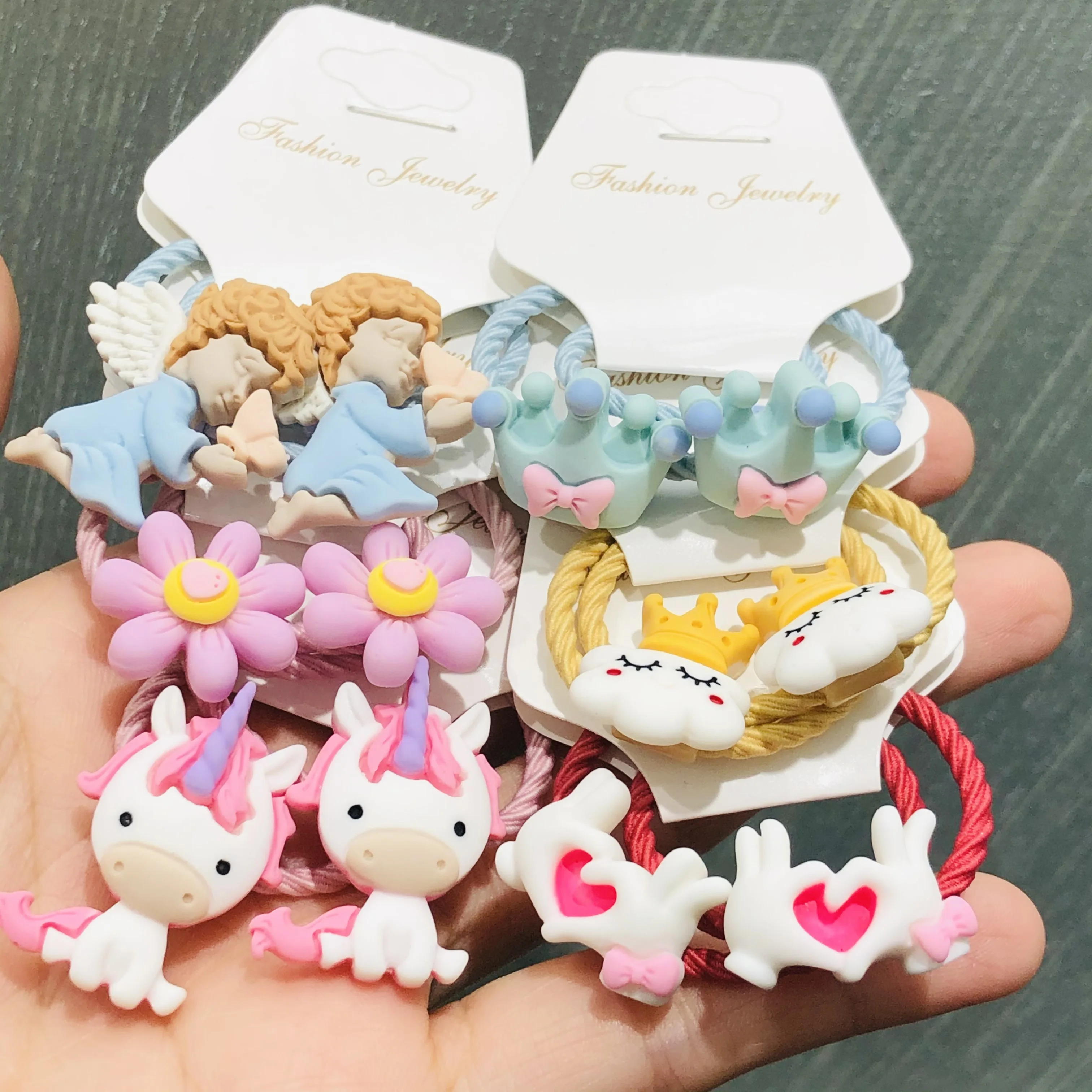 2 шт./компл. Единорог Корона Женские аксессуары для волос детей резинки с повязкой