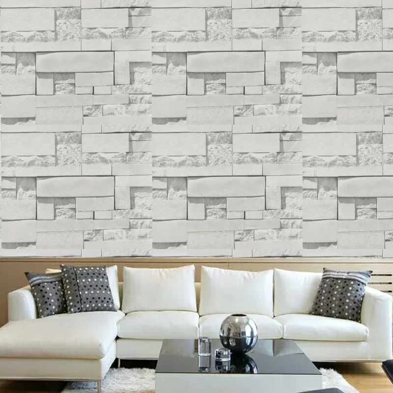 

Home Decoration 3D Rock Wallpaper PVC Furniture Kitchen Living Room Bedroom Brick Wall Self-adhesive Paper