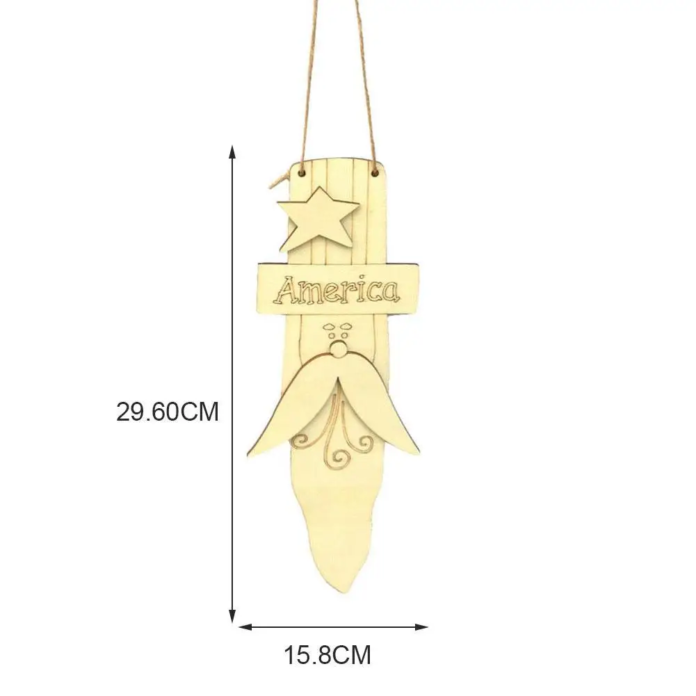 Деревянная подвесная декорация в виде Дня независимости украшение дяди Сэм для