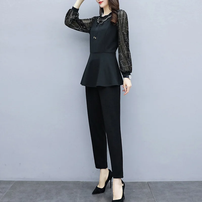 

Z 2020 Large Size Dress Spring Spring New Style Western Style Fashion Set Two-Piece Set