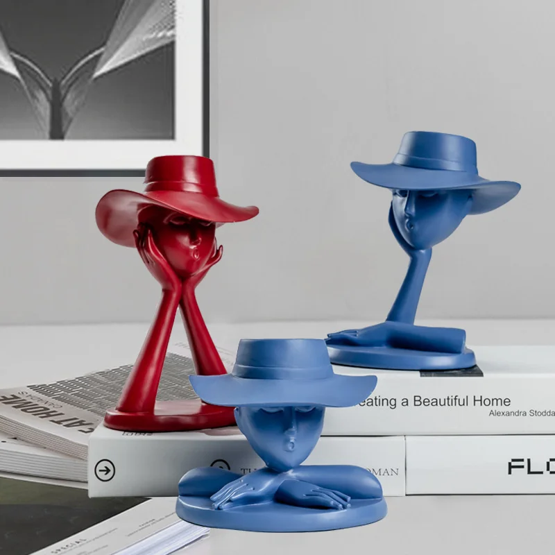 

Modern Nordic Elegant Lady Statues Home Decoration accessories Abstract Art Sculpture Aesthetic Room Desk Craft