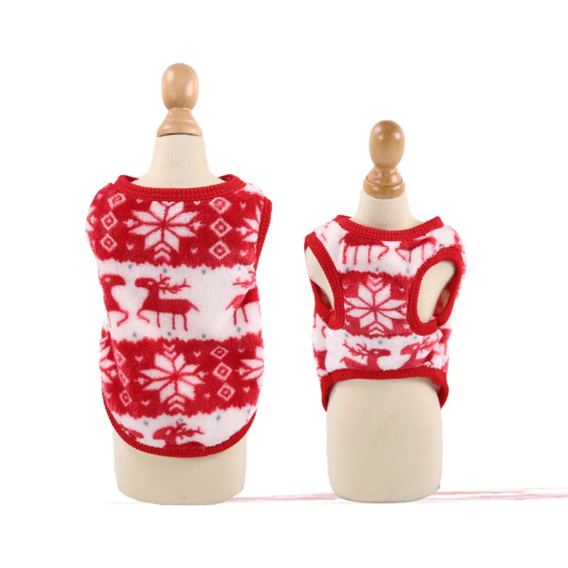 Удобные бархатные Одежда для животных Рождественский олень Снежинка щенок