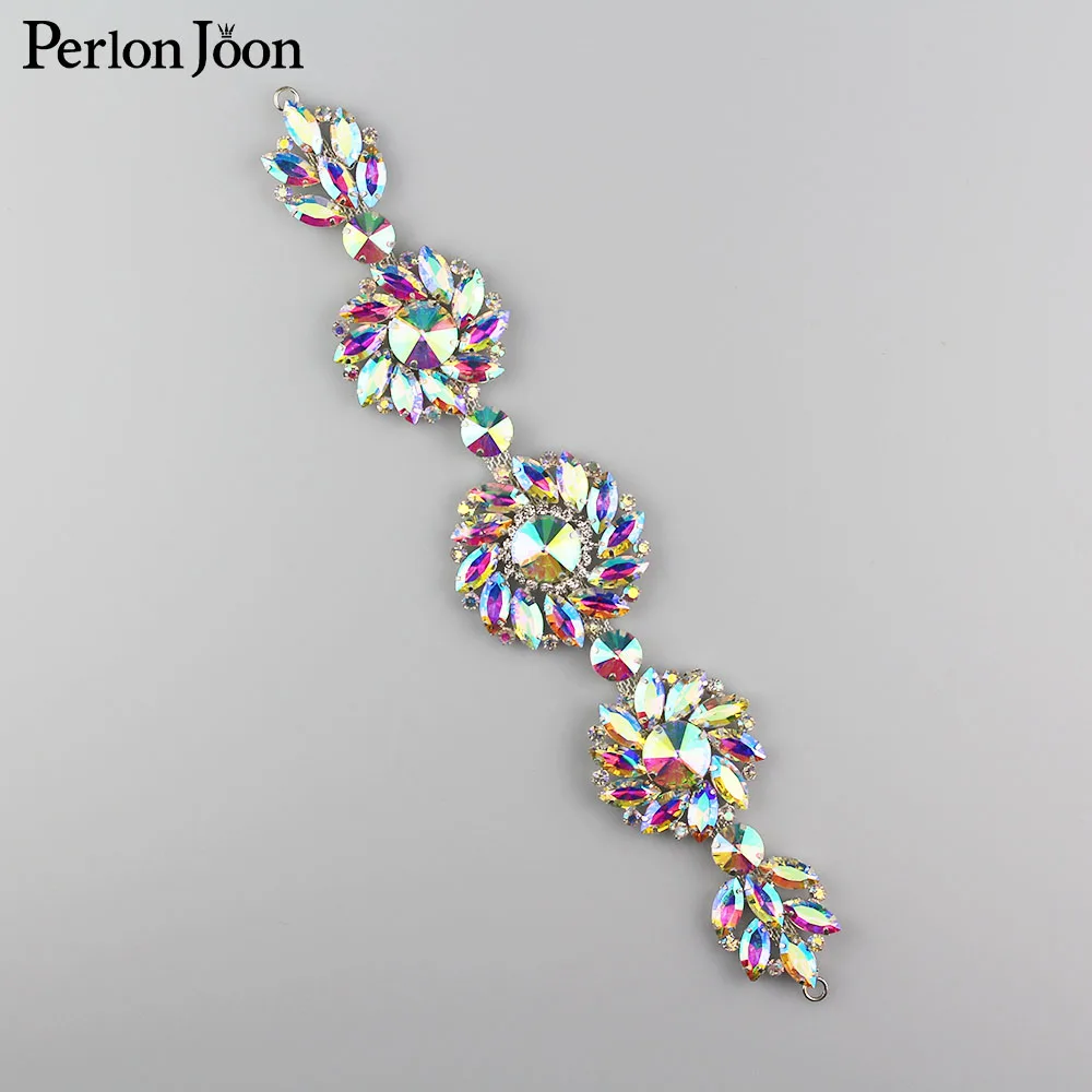 1 шт. Сварка Ab кристалл аппликация длинное стекло круглая отделка стразы патч