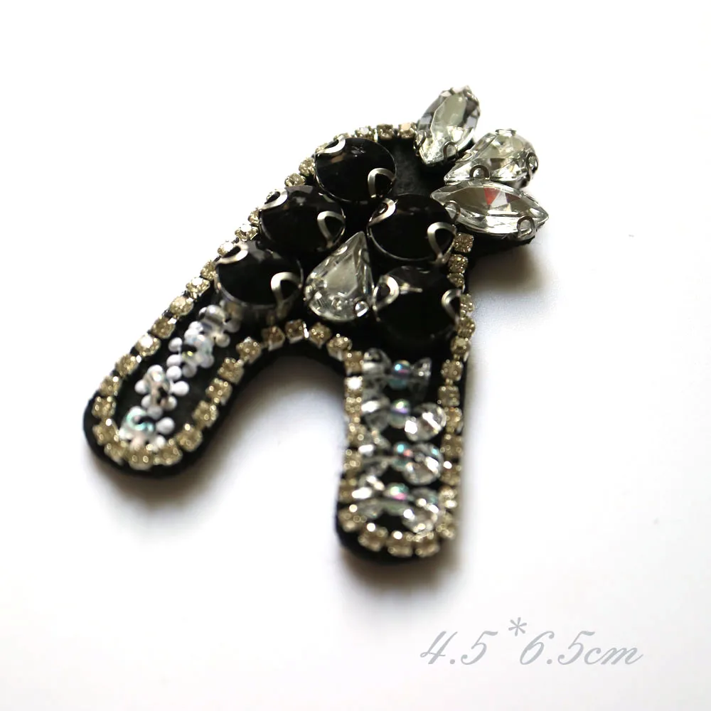 1 шт. черные вышитые бусины-нашивки с буквами для одежды | Дом и сад