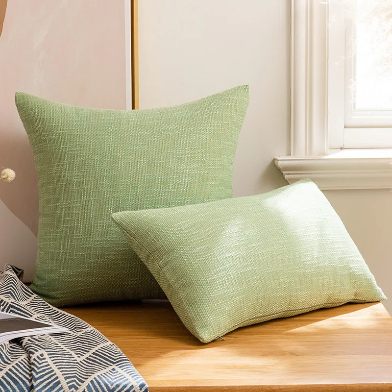 

Colorful Linen Sofa Cushion Cover 45cm Pillowcase Cotton Linen Pillow Cases Solid Textile Pillowcases Sofa Decor Home Supplies