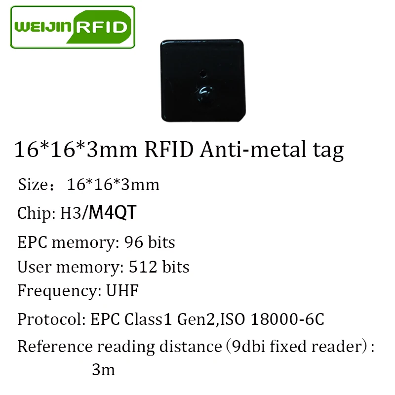UHF RFID металлический бирка 915 МГц 868 МГц Impinj NXP EPC 5 штук бесплатная доставка 16*16*3 мм маленький квадратный керамический умный пассивный тег.