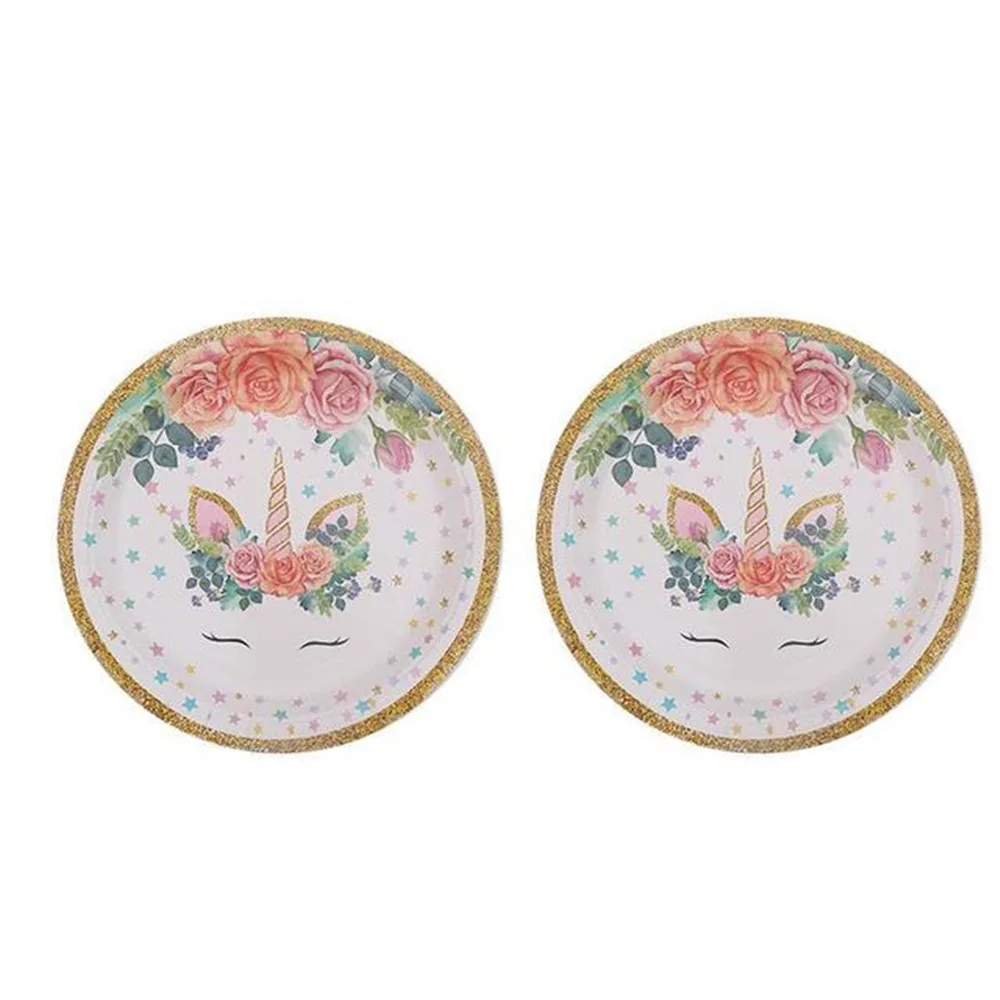 Единорог детский день рождения одноразовая посуда для праздника вечерние