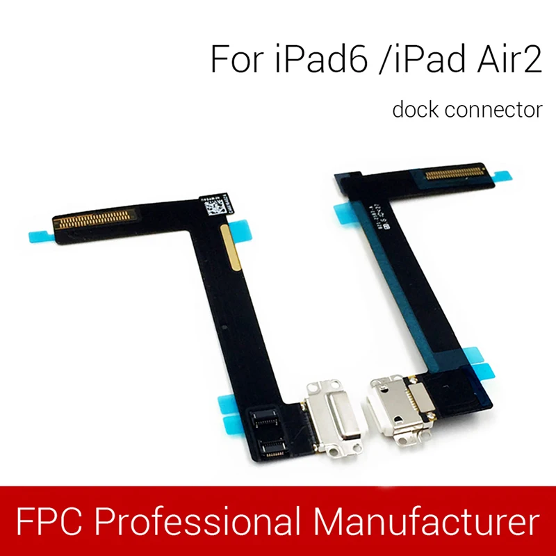 

For iPad6 iPad Air2 USB Charging Port Dock Connector Flex Cable Fix Replacement White/black