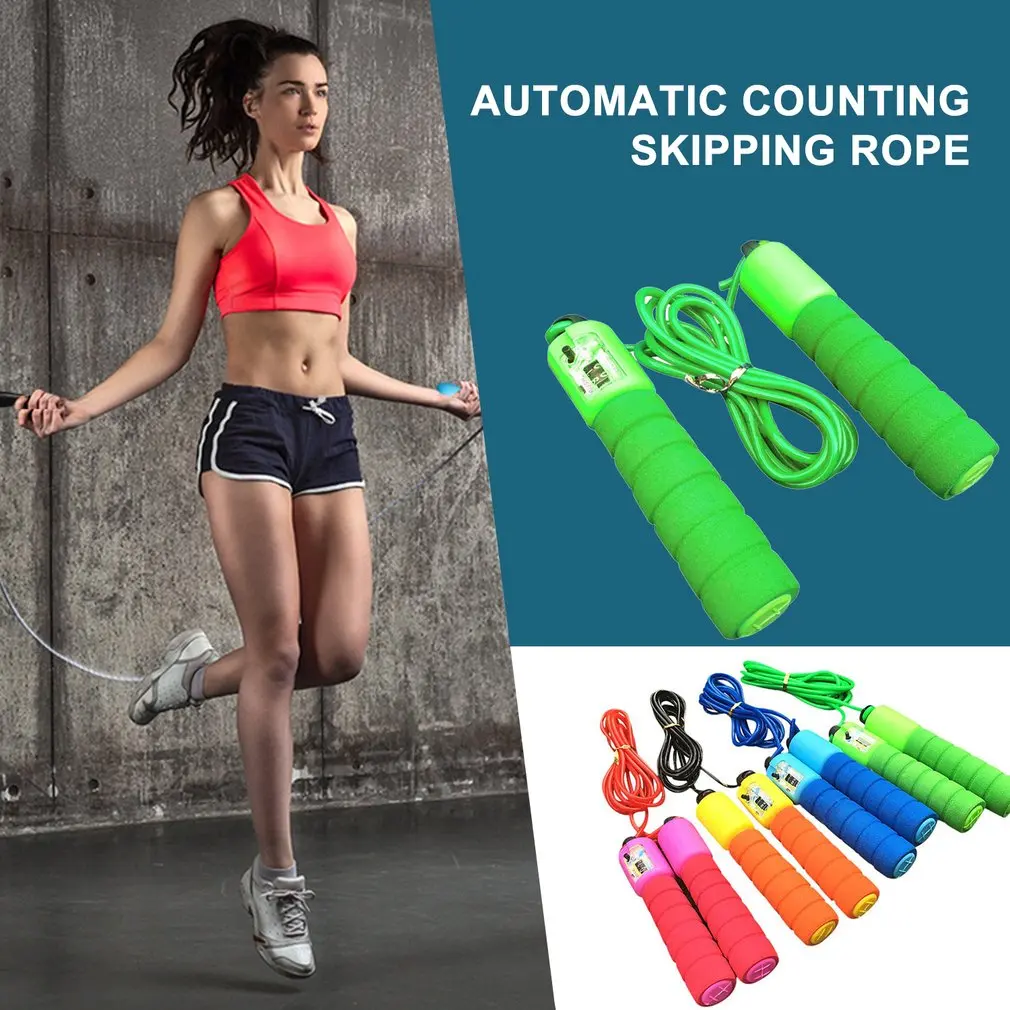

Professional Adjustable Counting Skipping Rope Automatic Counting Jump Wire Fitness Exercise Fast Speed Counting Jump Rope Burni