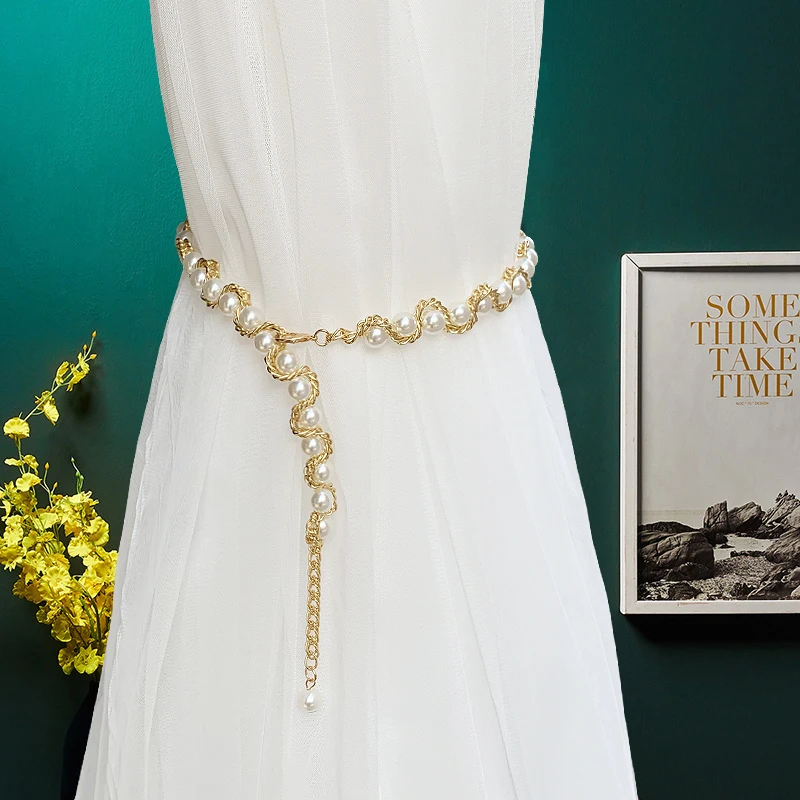 2 шт./компл. жемчужные занавески для спальни гостиной декоративные аксессуары