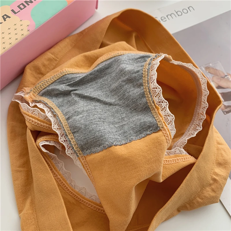 

Cotton Panties Female Underpants Sexy Panties for Women Briefs Underwear Plus Size Pantys Lingerie 4PCS/Set 4 Solid Color