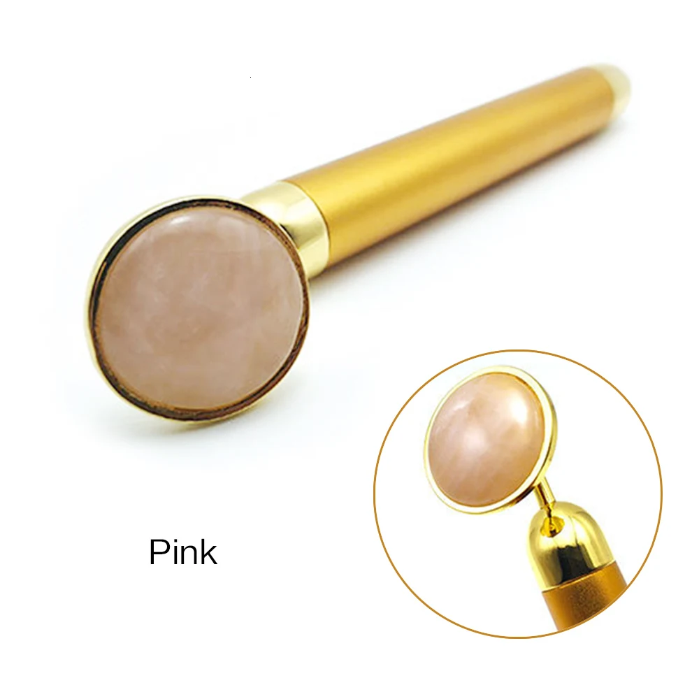 24K beauty Bar V лицо артефакт подтяжка лица палка для массажа лица нефритовый роликовый лицевой спа-массаж для тела