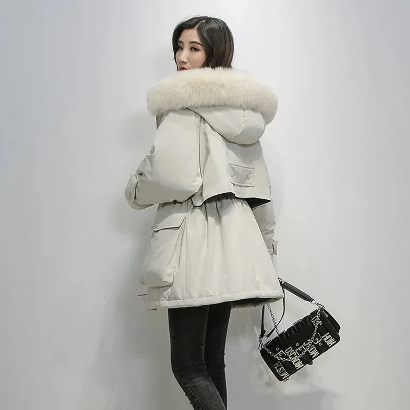 Middle Winter Jackets Coats Women Long Thick Korean 2021 New Women's Loose And Thickened Cotton With Large Ukraine Miegofce