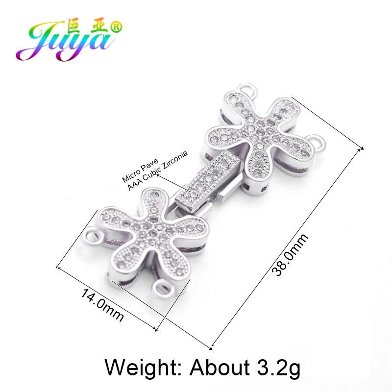 White Gold Juya DIY барокко Жемчуг Ювелирные Изделия застежки Застежка ручной работы крюк застежки для женщин роскошное, с натуральным камнем жемчужные для изготовления украшений - Цвет: White Gold