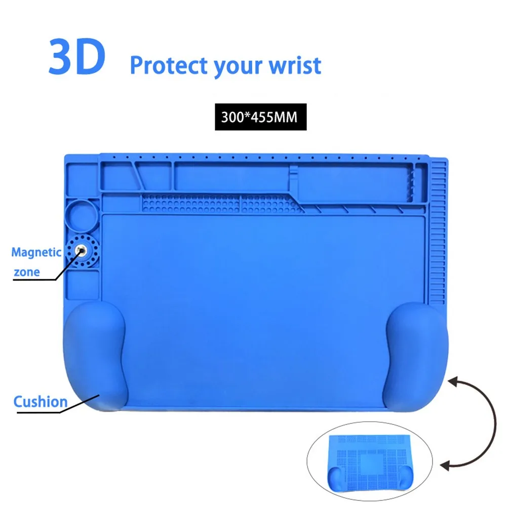 

3D Wristband Silicone ESD Antistatic Work Pad Soldering Station Kit Heat Resistant Insulation CellPhone Repair Tool