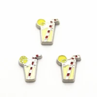 hot selling 10pcslot charms drinking cup floating charms for floating memory charms lockets diy jewelry