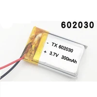 300mah 3 7v 602030 lithium polymer rechargeable battery for bluetooth speaker mp3 mp4 smart watch wireless card selfie stick