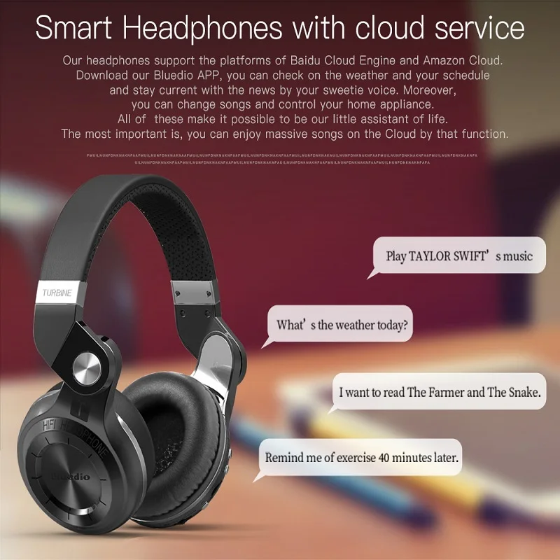 Bluetooth-стереонаушники Bluedio T2 + складные с микрофоном и FM-радио | Электроника