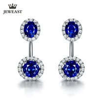 ml natural sapphire 18k pure gold earring real au 750 solid gold earrings diamond trendy fine jewelry hot sell new 2020