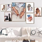 Плакат для макияжа, модная картина на высоком каблуке, Художественная печать, украшение для салона красоты, художественное оформление, Настенная картина, декор для спальни и девушки