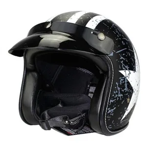 hot sale voss brand casque moto capacete motorcycle helmet vintage helmet high quality 34 open face halley helmets dot free global shipping