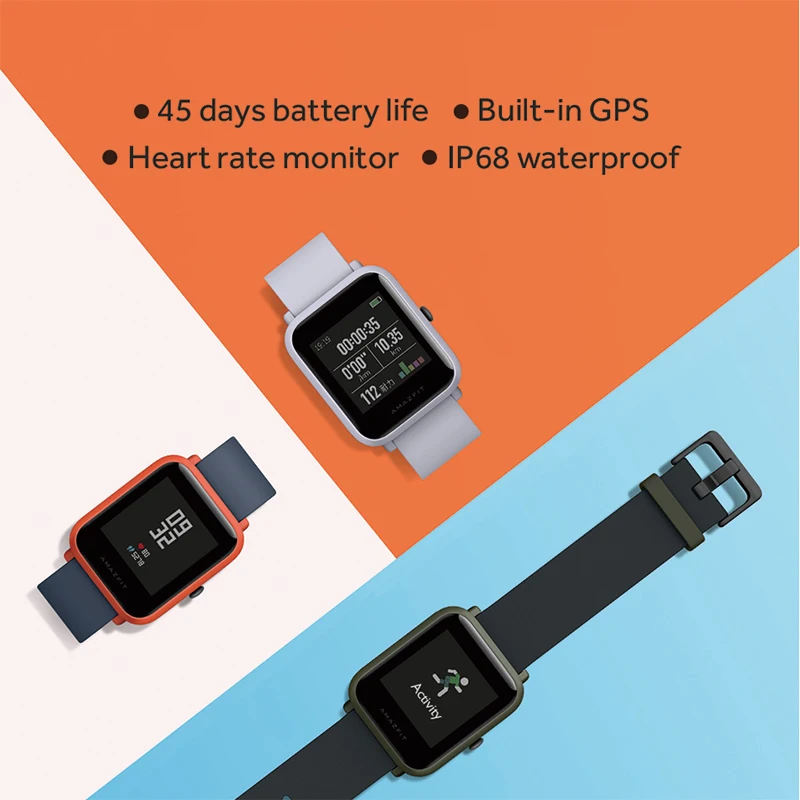 Умные часы Huami Amazfit Bip, глобальная версия, gps, Gloness, умные часы, умные часы, 45 дней в режиме ожидания для телефона MI8 IOS