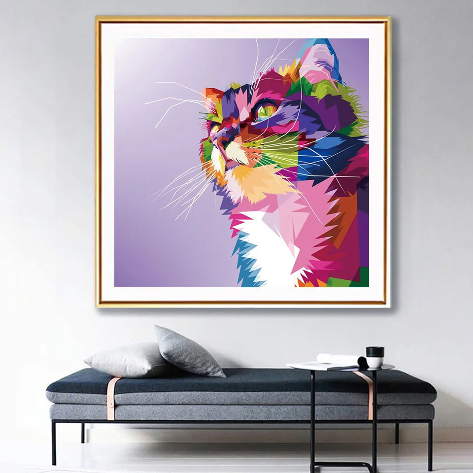 Набор для алмазной вышивки Кот картина из квадратных страз 5D сделай сам