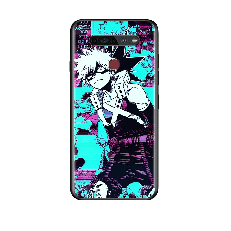 

My Hero Academia Katsuki Bakugou For LG G8 V30 V35 V40 V50 V60 Q60 K40S K50S K41S K51S K61 K71 K22 ThinQ 5G Black Phone Case