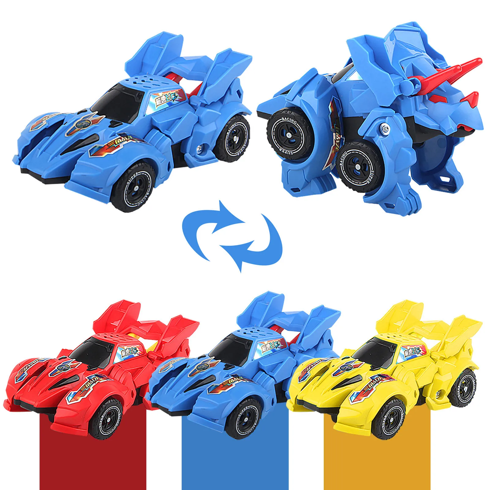 

Transforming Dinosaur Toys Dinosaur Transformer Car Toy Pull Back Dino Race Car Birthday Holiday Toy Gifts for Boys and Girls