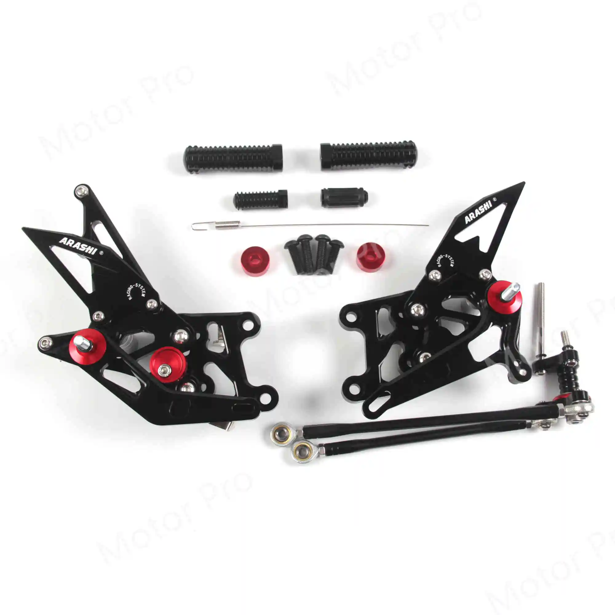 Регулируемые подножки для Honda CBR600RR 2007 2008 аксессуары для мотоциклов педали для ног Peg Rearsets CBR 600 RR CBR600 600RR - Цвет: 2.0 Black