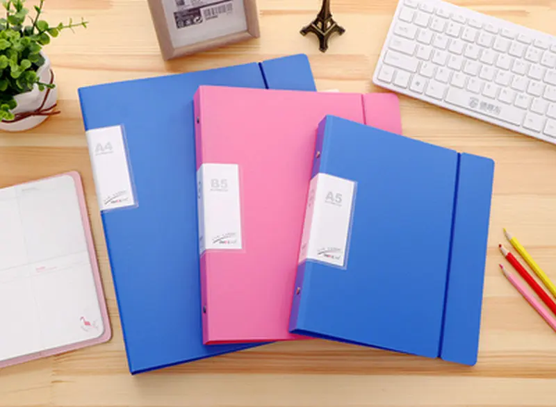 Ring Binder A4 File Organizer Transparent PVC Bag A5 Folder Document For Documents With | Канцтовары для офиса и дома