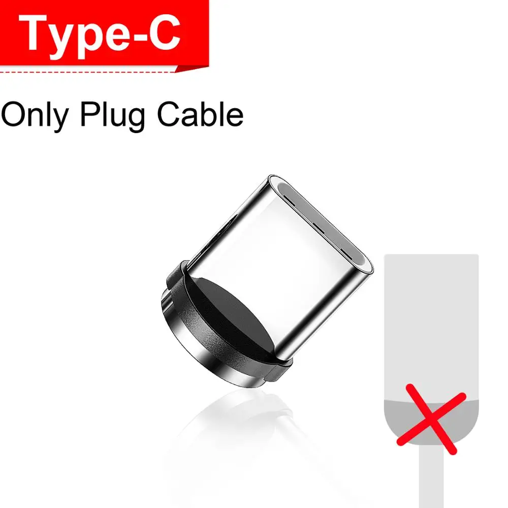 Udyr Магнитный Micro usb type C кабель для iphone samsung Android 2 м Быстрая зарядка магнит Зарядное устройство USB кабель провод для мобильного телефона шнур - Цвет: Only Type C Plug
