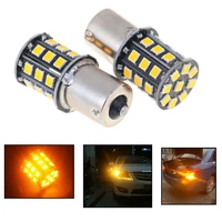 2pcs 1156ba15s high power 360 degrees shine amber yellow 33 smd 2835 led bulb front turn signal lights direction indicator lamp