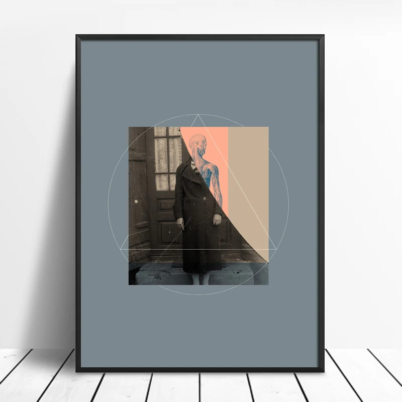 Домашний декор холст в скандинавском стиле Современная Геометрическая картина с