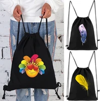 gym shoulders drawstring backpack bag sport fitness women gift storage bags travel storage bags for swimming camping and hiking