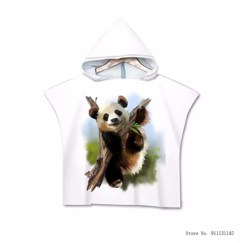 Пляжное полотенце с капюшоном модный банный халат ручной росписи милыми