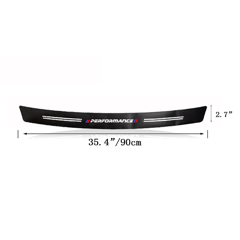

1PC Black High quality carbon Fiber Pattern 34.5 Inch Trunk Carbon Fiber Texture Bumper Guard Decor Sticker strip Trim