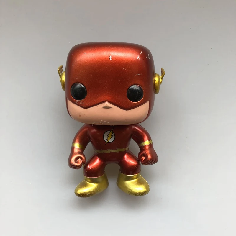 Синий Эксклюзивный Funko pop используется DC металлический Супермен Flash Wonder Woman Бэтмен Виниловая фигурка Коллекционная модель свободная игрушка - Цвет: Синий