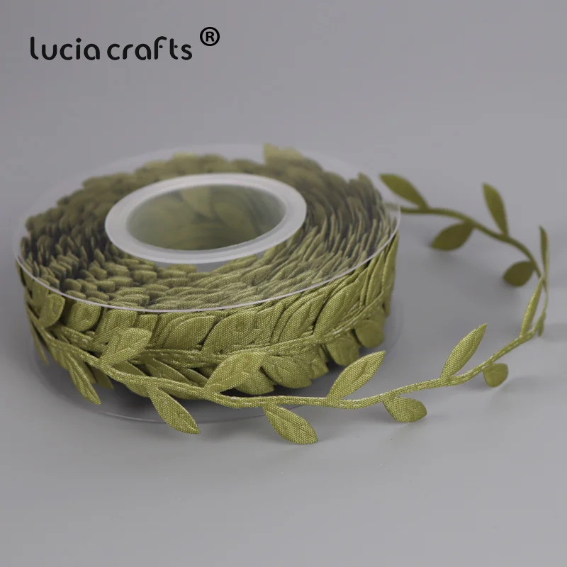Lucia crafts 1 рулон/лот(10 метров/рулон) 30 мм листья отделка украшения лист ленты DIY ткань аппликации швейная одежда Q0708